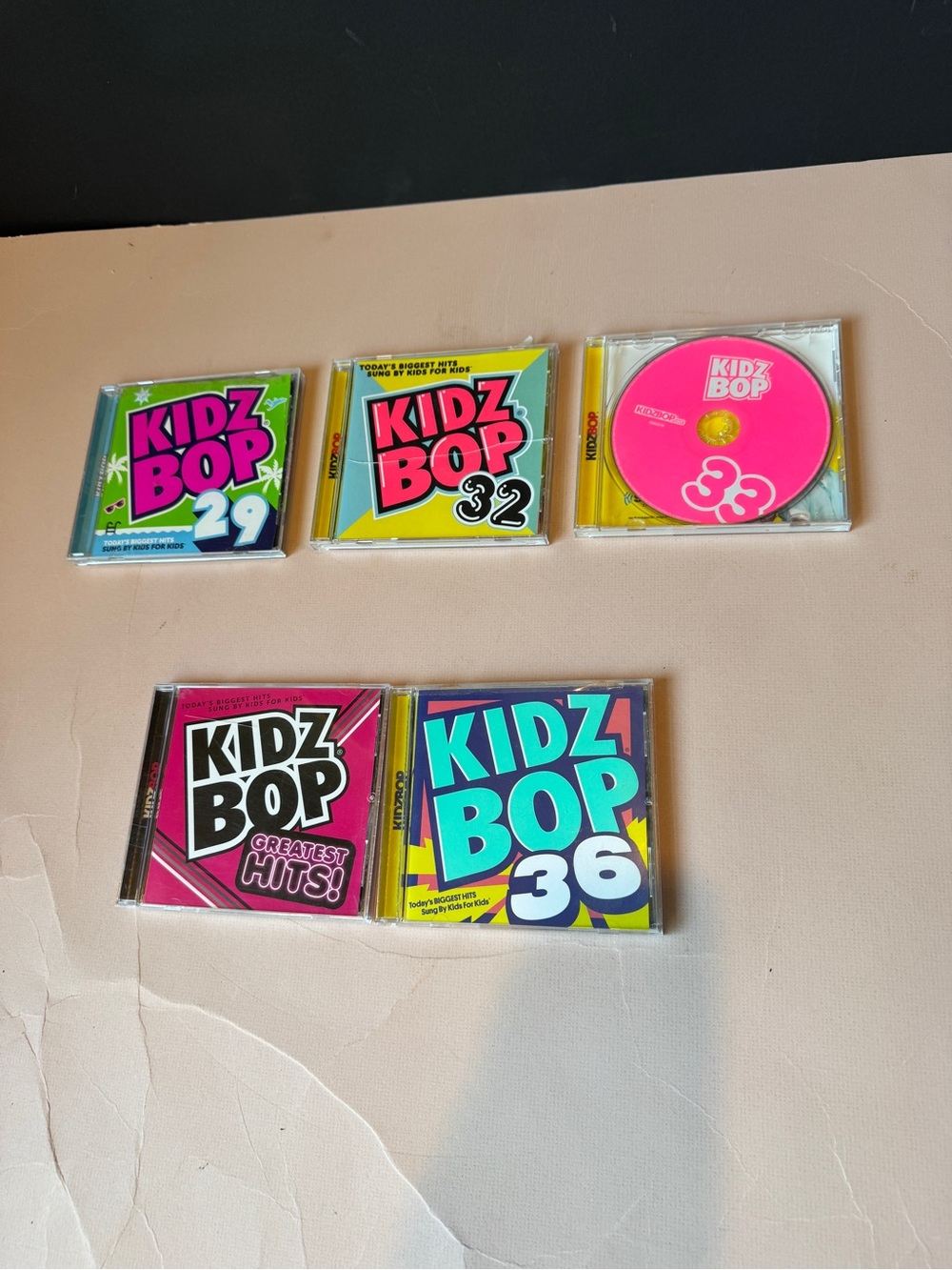 Kids bop Music CD Collection - Bright Pink and Yellow Covers